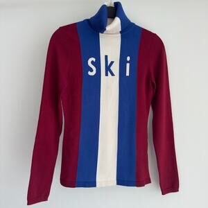 Alp n Rock Sweater Womens Small Ski 1970 Turtleneck Colorblock Striped